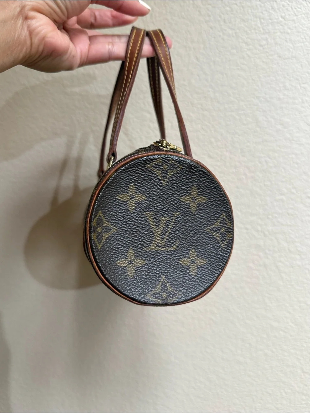 Louis Vuitton Papillon Monogram Mini Barrel Bag in Brown and Tan